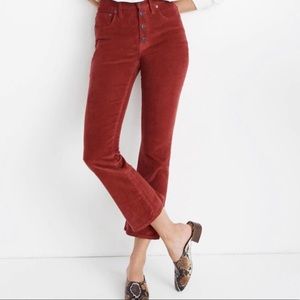 Madewell corduroy burnt orange size 27
